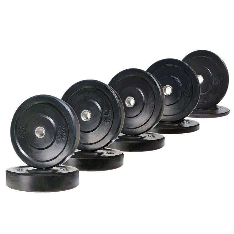 100kg Black Bumper Plate Package