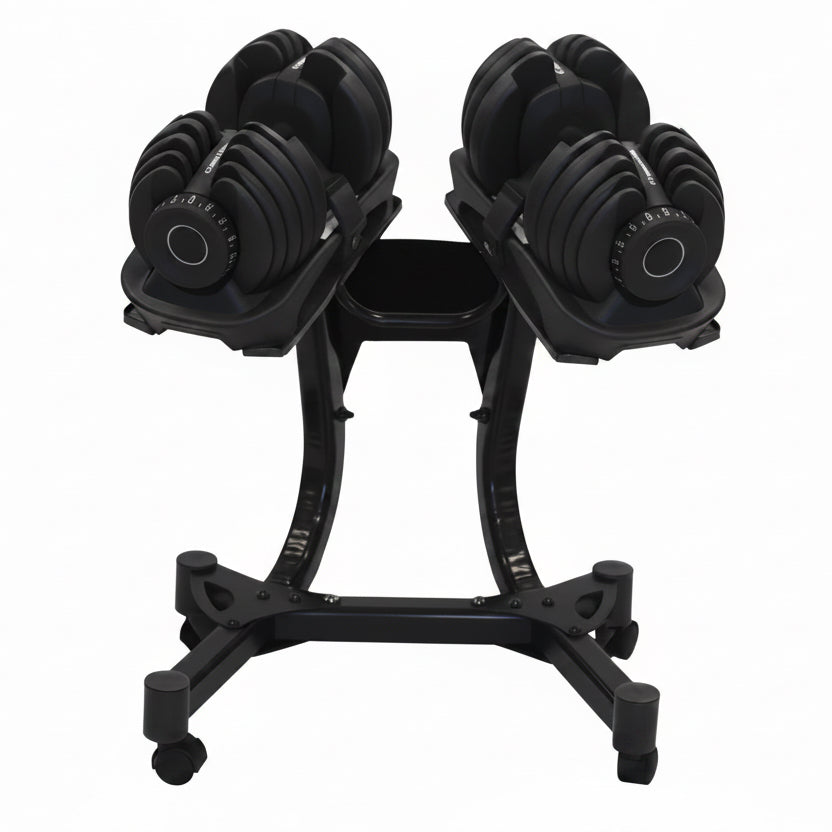 24kg Adjustable Dumbbell Set with Stand
