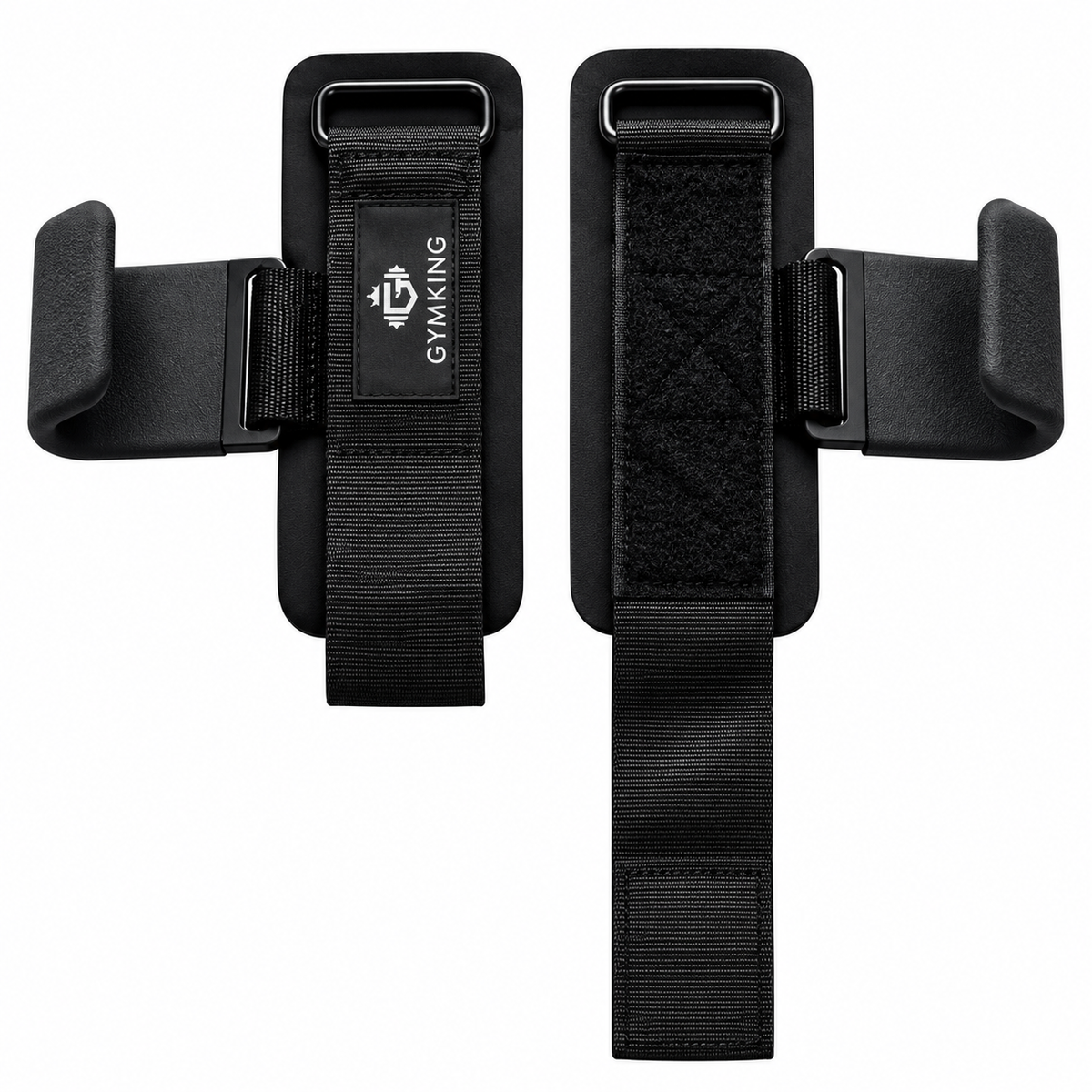 Gymking Lifting Hooks pair with padded wrist straps