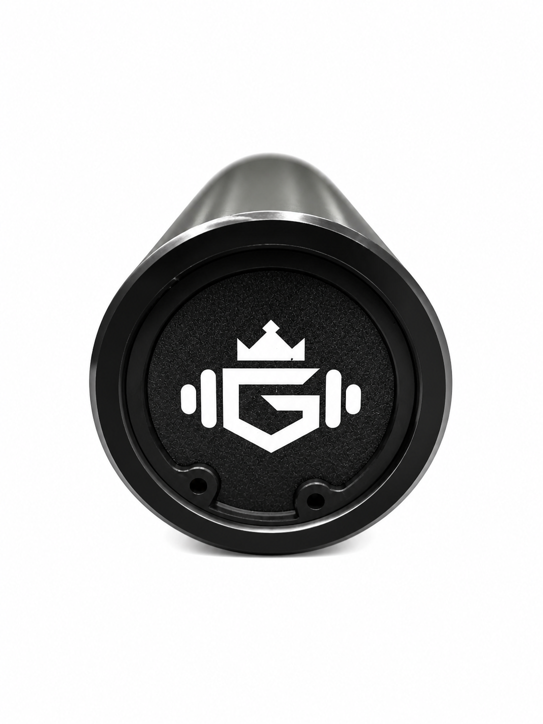 GymKing 7ft Olympic Bar – Black Zinc Sleeve and Bearing Detail