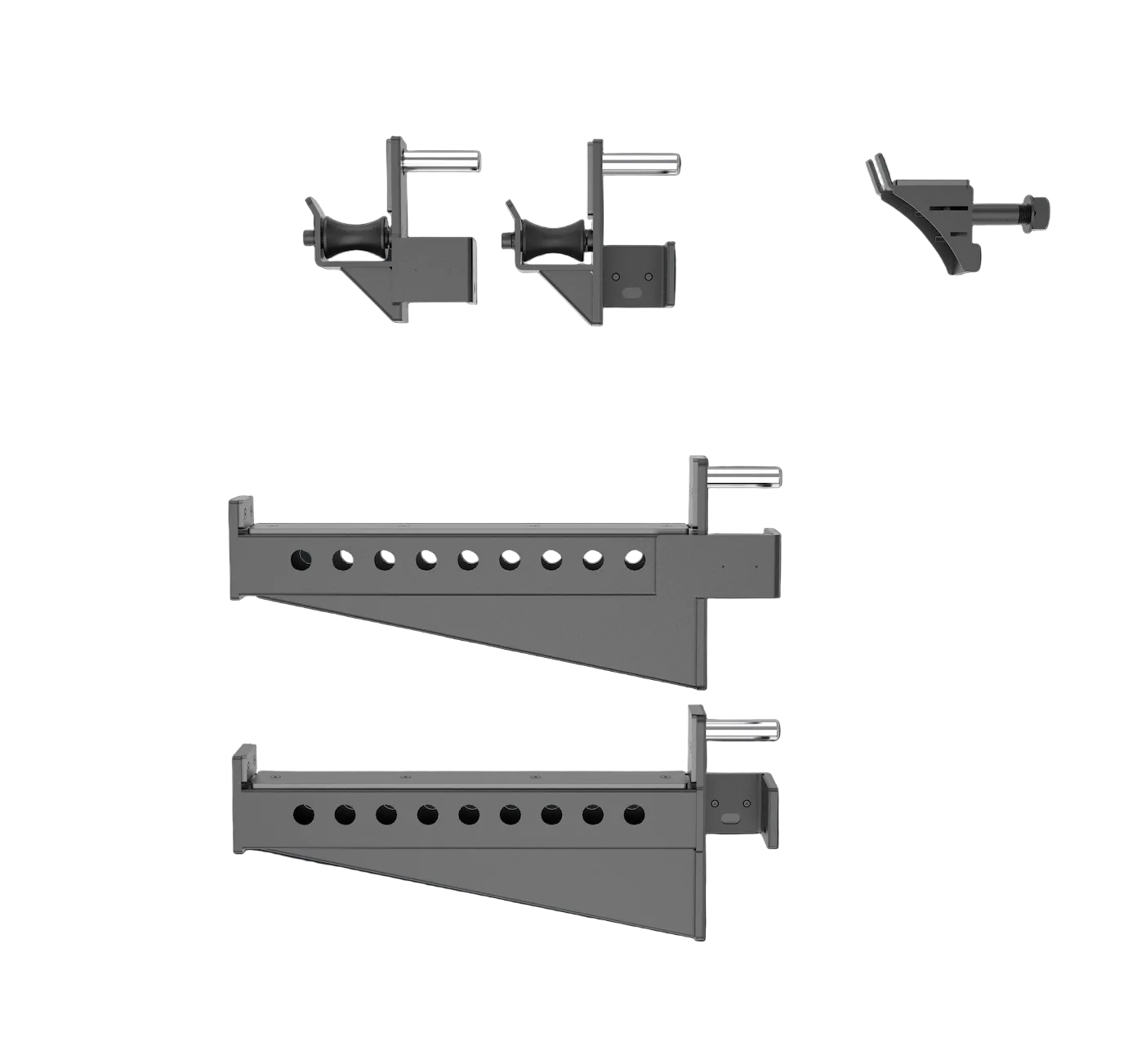 Gymking R Series Multi Functional J Hooks/Spotter Arms