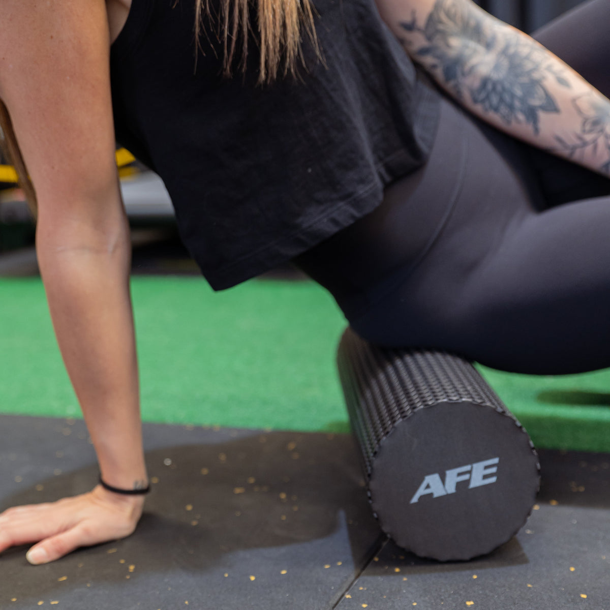 black foam roller