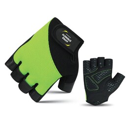 Hyper Strength Gym Gloves - Green [Size: Large]