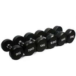 Commercial Round Rubber Dumbbell