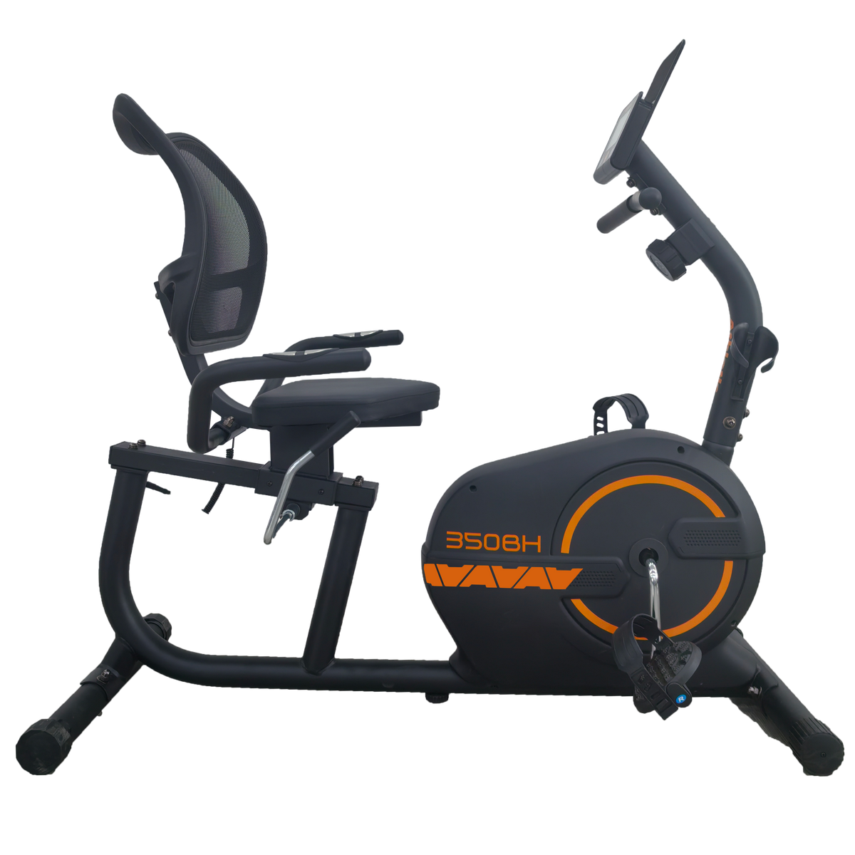 Athletic 350BH manual recumbent exercise bike, side view