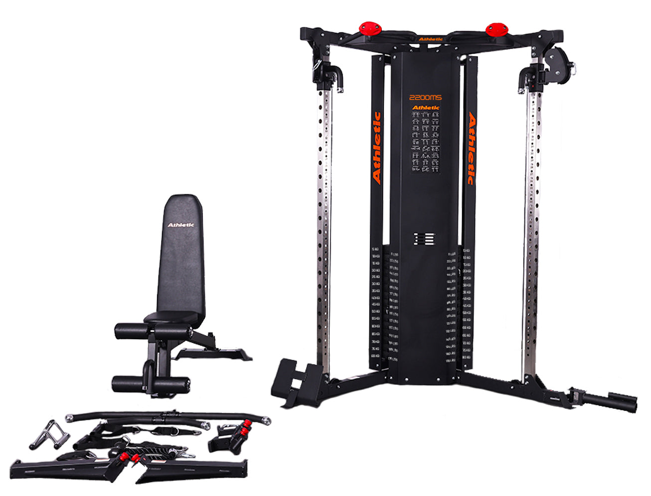 Athletic 2200MS Functional Trainer & Bench Package