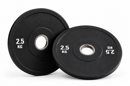 2.5kg Fractional BLACK Olympic Weight Plates — PAIR