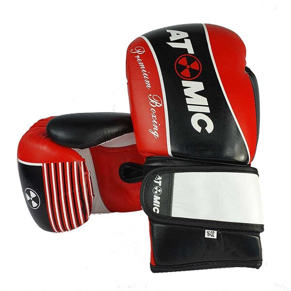Atomic Premium Leather Boxing Glove - Red