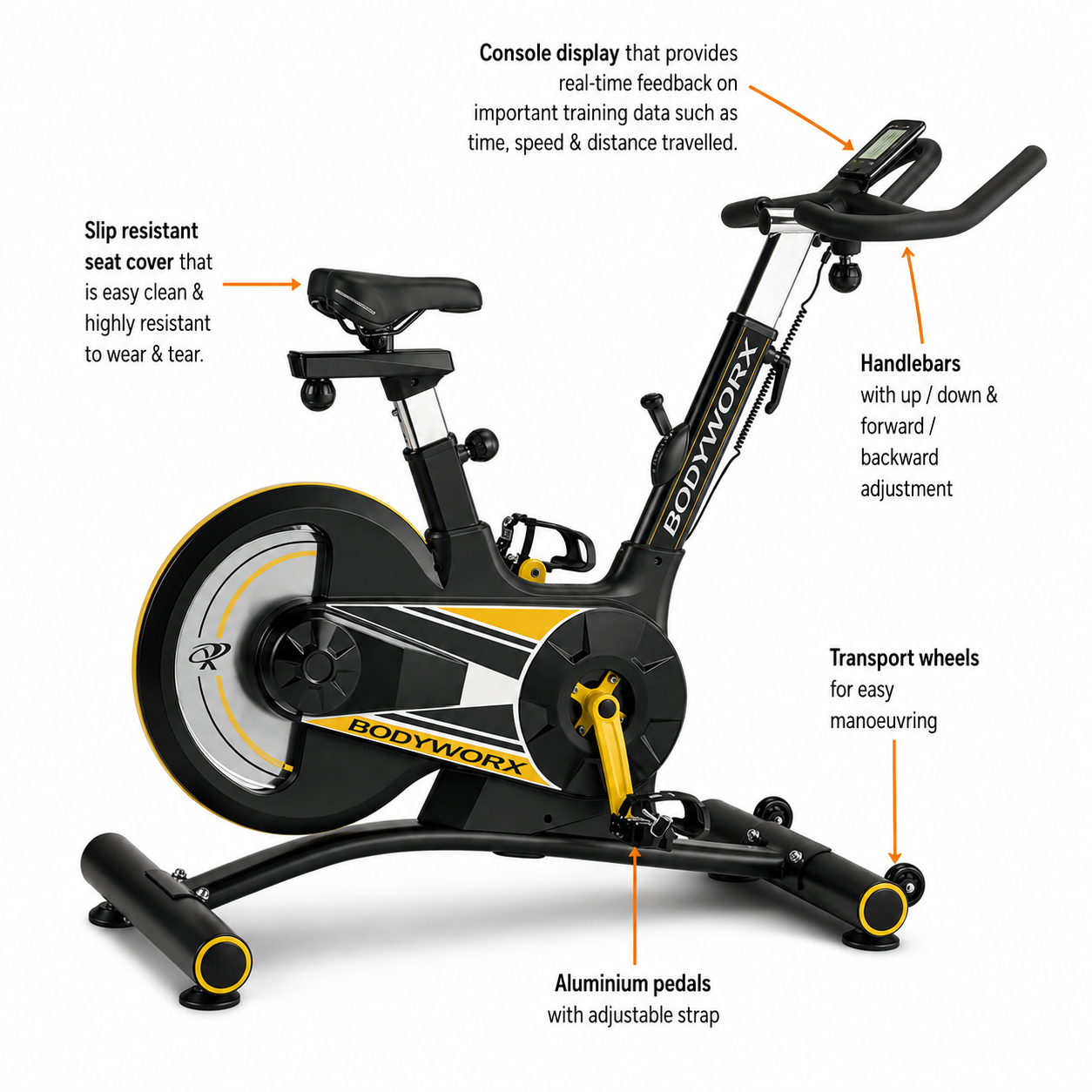 Bodyworx AIC850BT Rear Drive Indoor Cycle