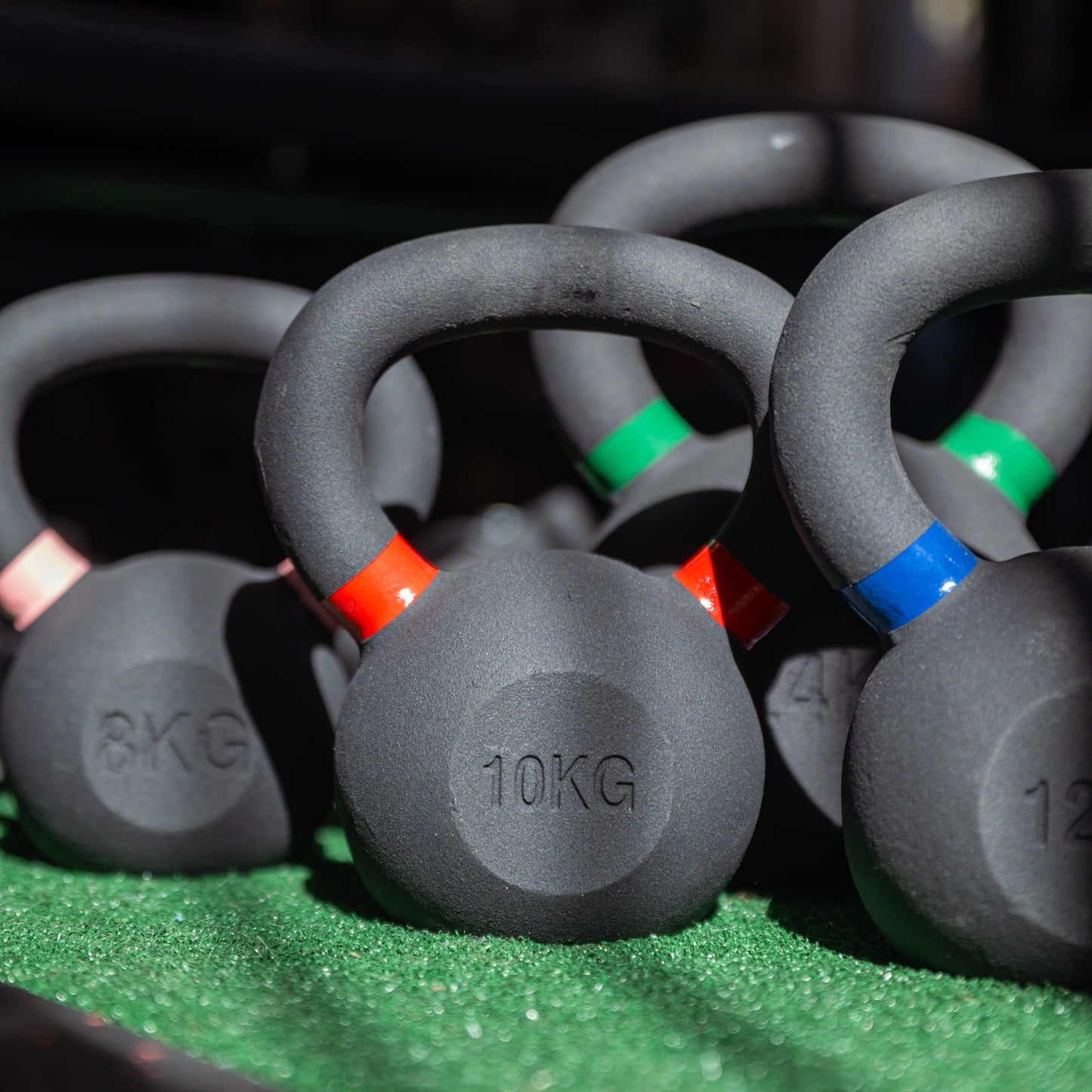 Cast Iron Kettlebell with Coloured Handle