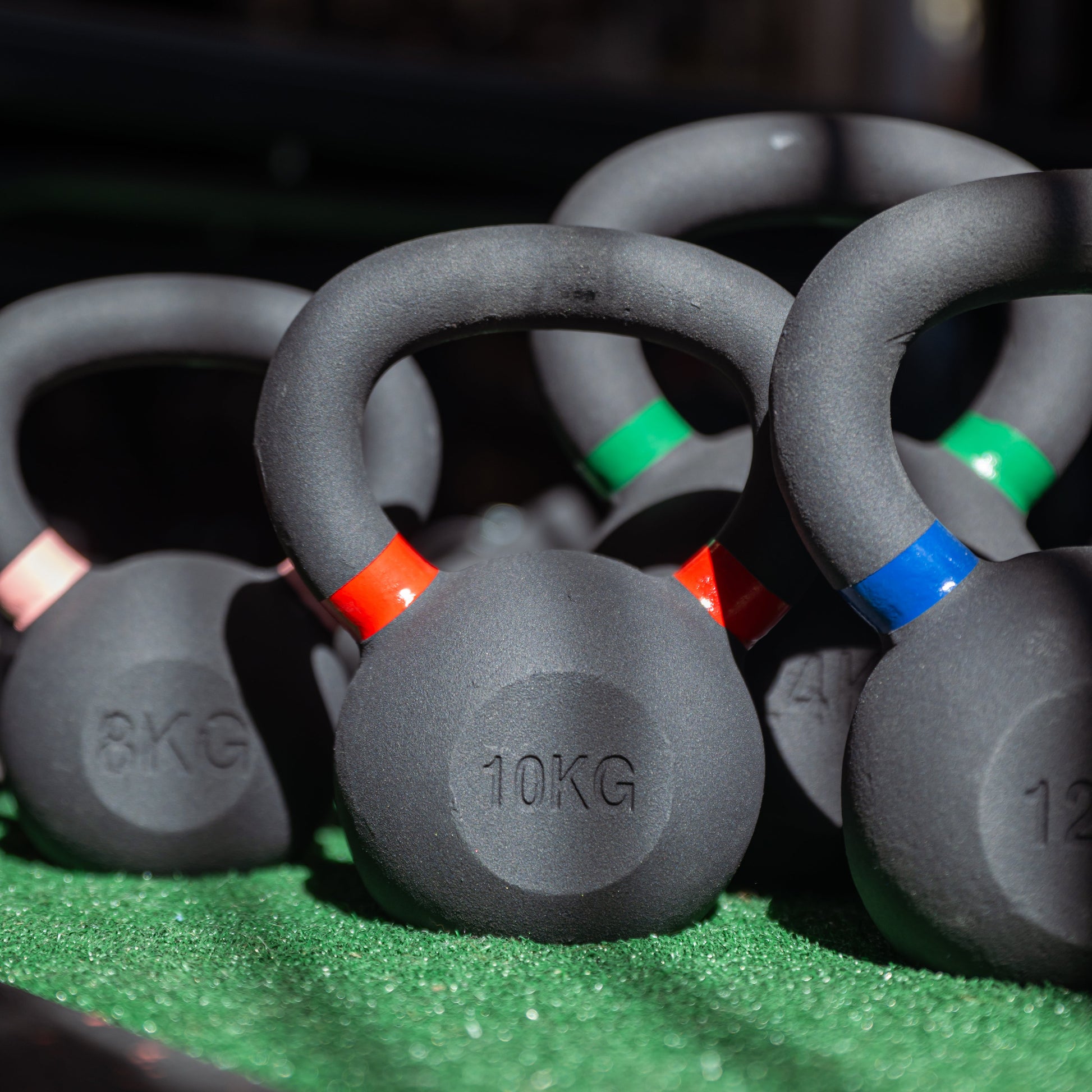 Cast Iron Kettlebell with Coloured Handle