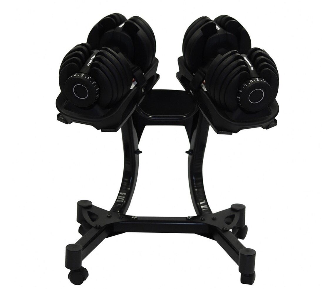 24kg Adjustable Dumbbell Set with Stand