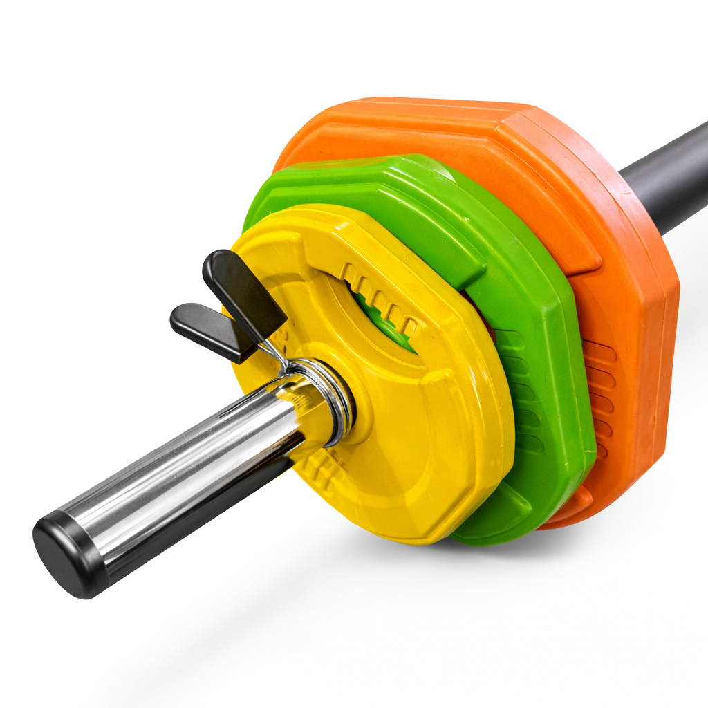 20kg-pump-set-coloured-weights-including-bar-collars