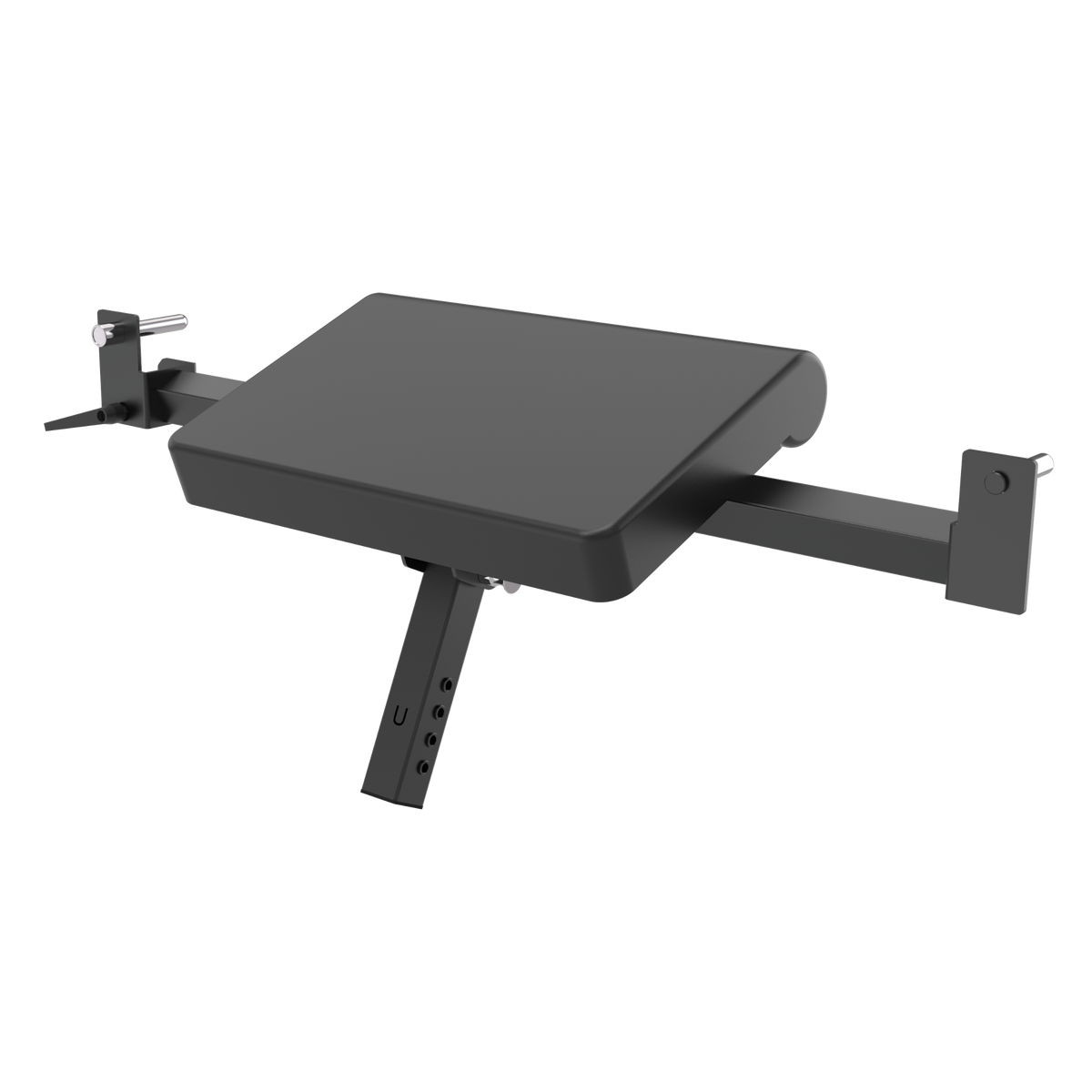 GymKing M75 hip thrust attachment with 600 x 400mm black pad on a rack-mounted frame