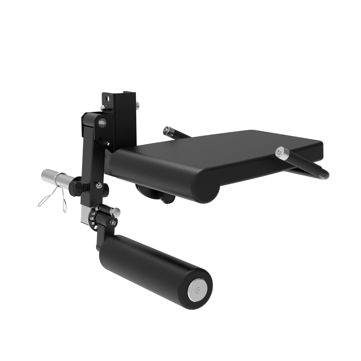 GymKing M75 leg extension and leg curl attachment with padded seat and foam rollers