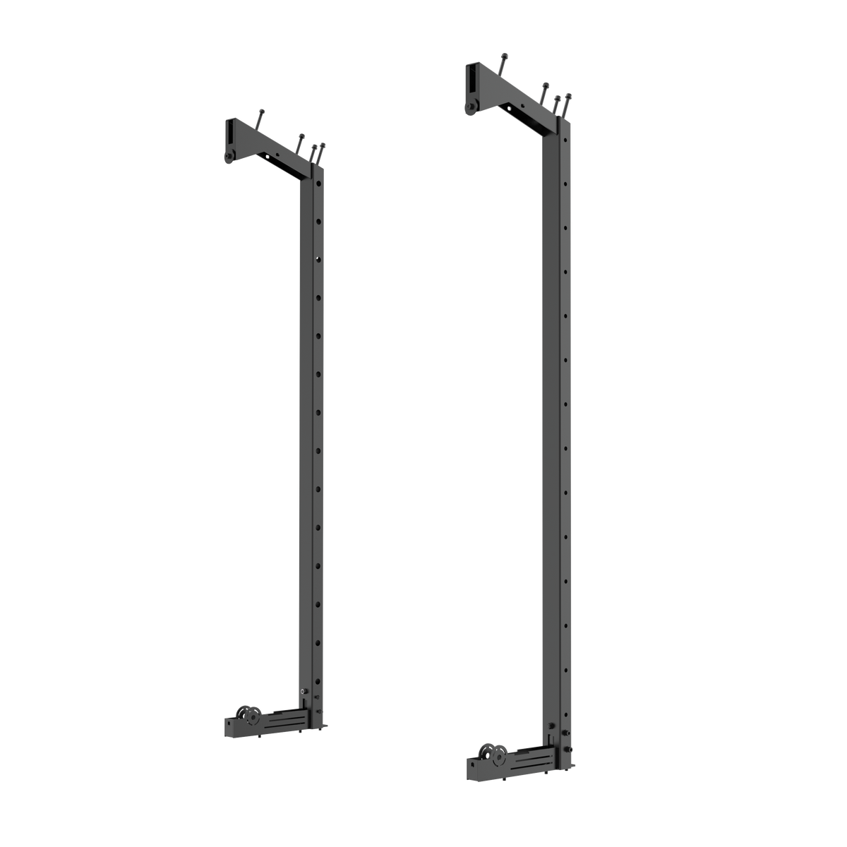 GymKing M75 Add-On A rear frame extension, pair of black steel rear uprights