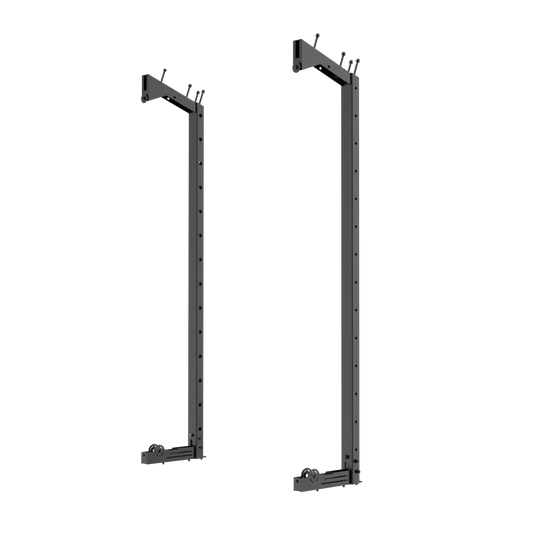 GymKing M75 Add-On A rear frame extension, pair of black steel rear uprights