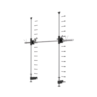 GymKing M75 Add-On B Smith machine with knurled chrome bar and hard-chrome guide rods