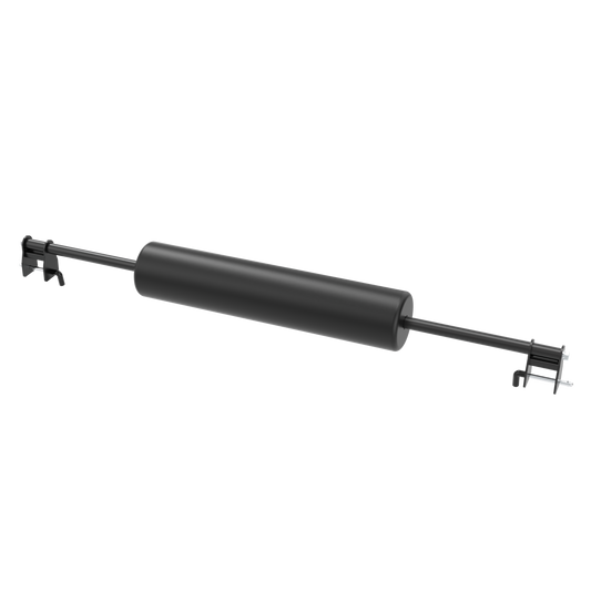 GymKing roller pad, 600mm foam roller on a bar with spotter arm fixing frames