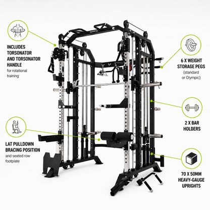 GymKing GK-7000 Commercial Multi Functional Trainer (Plate Loaded)