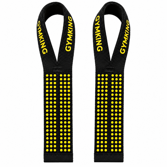 Gymking single tail lifting straps in yellow and black