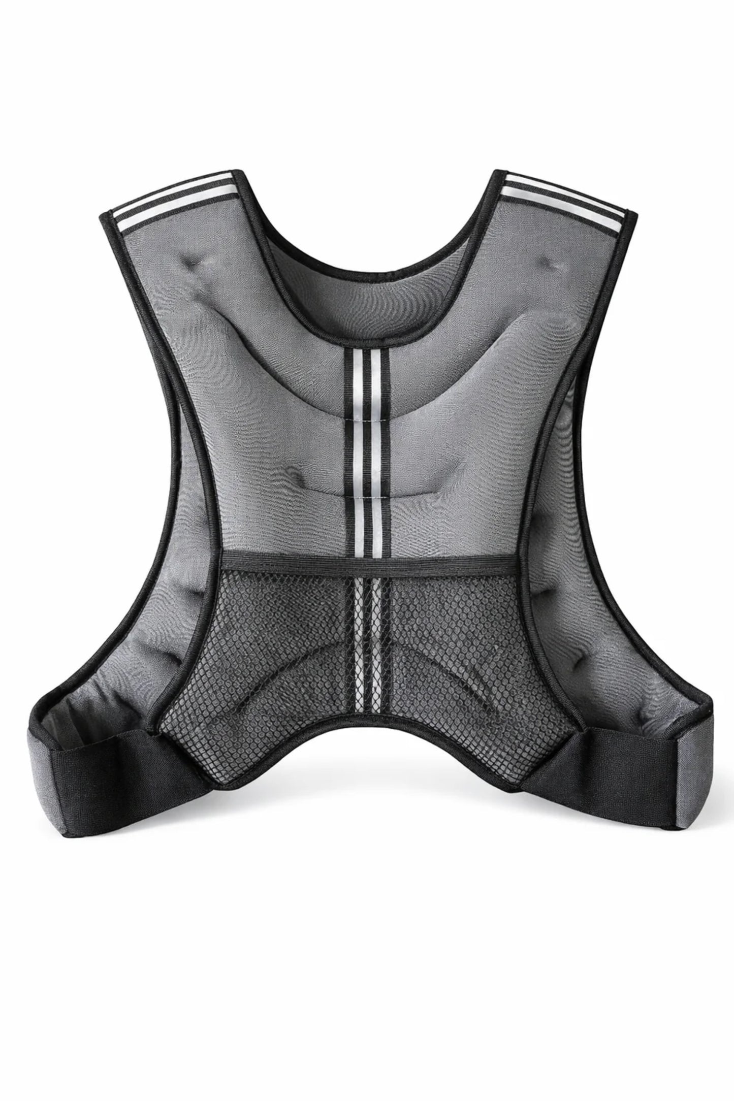 Black mesh running vest on a white background
