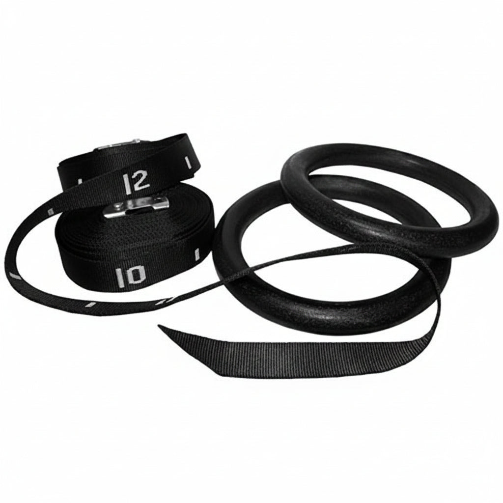 Gymnastics Gym Rings - Black