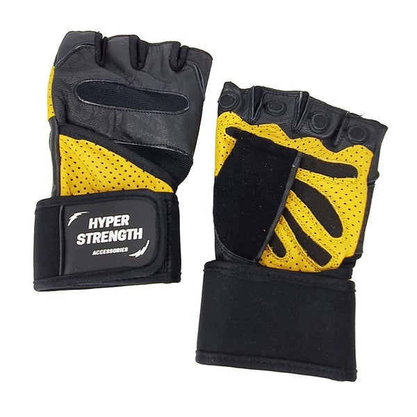 Hyper Strength Wrist Wrap Gym Gloves
