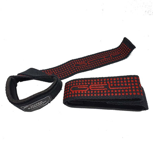 Hyper Strength Single Tail Lifting Strap RED GEL GRIP