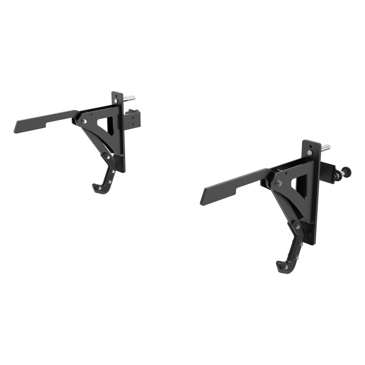 Pair of GymKing M75 swing-in monolift arms in black
