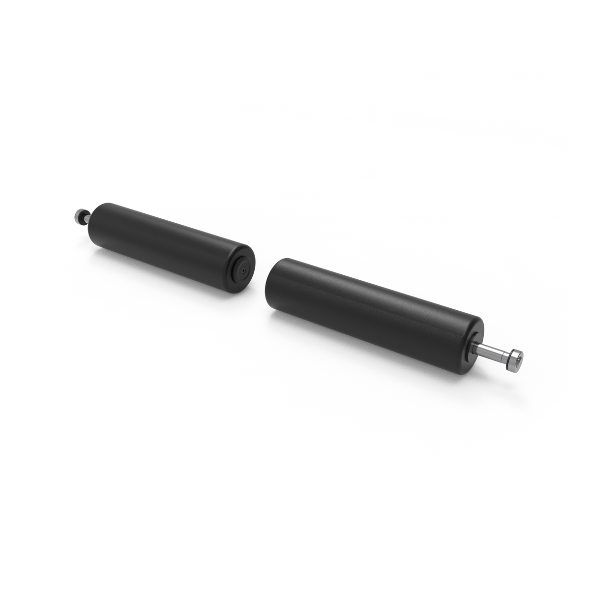GymKing R Series lat pull down rollers with padded thigh rollers on a steel bar