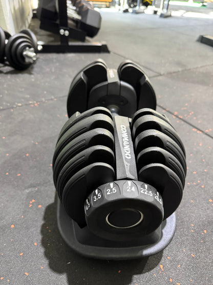 24kg Adjustable Dumbbell Set with Stand