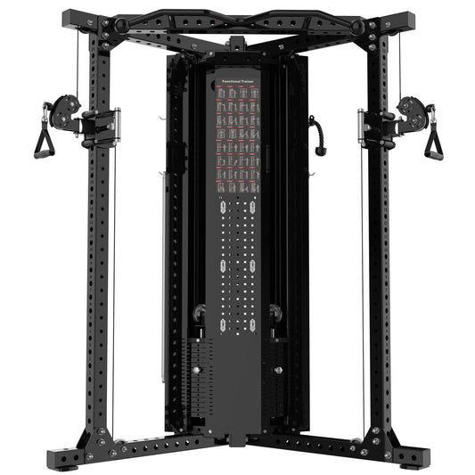 AFE RAW Series Functional Trainer with dual weight stacks and adjustable pulleys