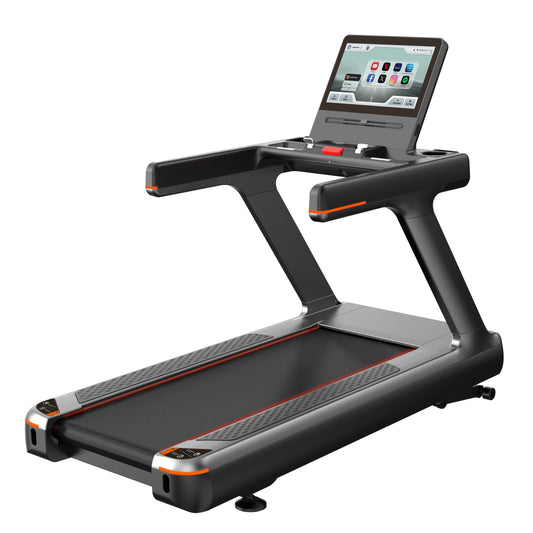 GymKing M600 commercial treadmill with 21.5 inch HD touchscreen console