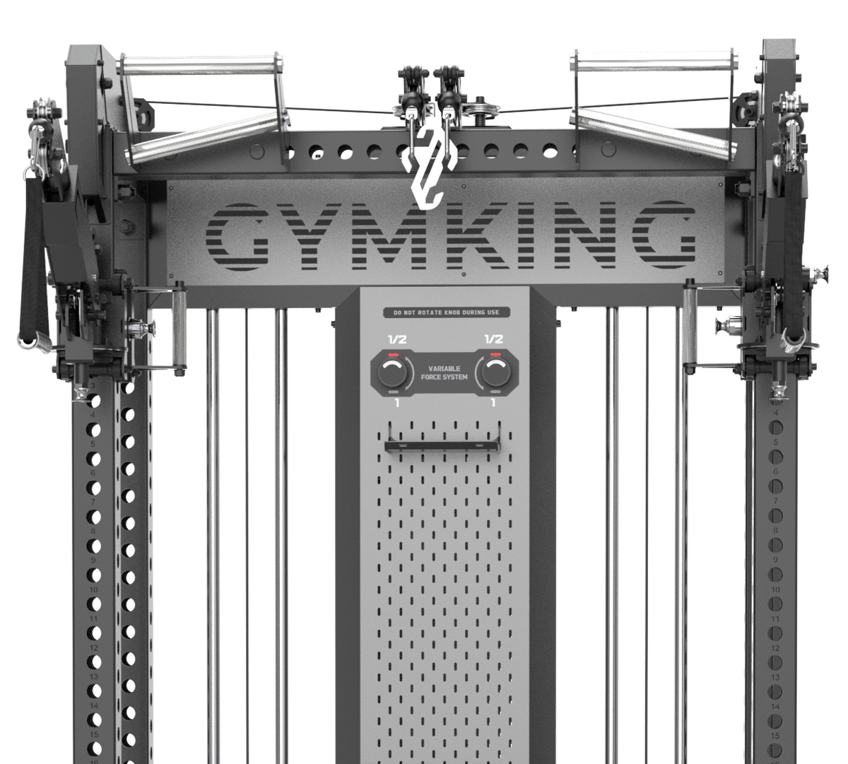 A close-up studio shot of Gymking R5 PRO Commercial Multi Functional Trainer