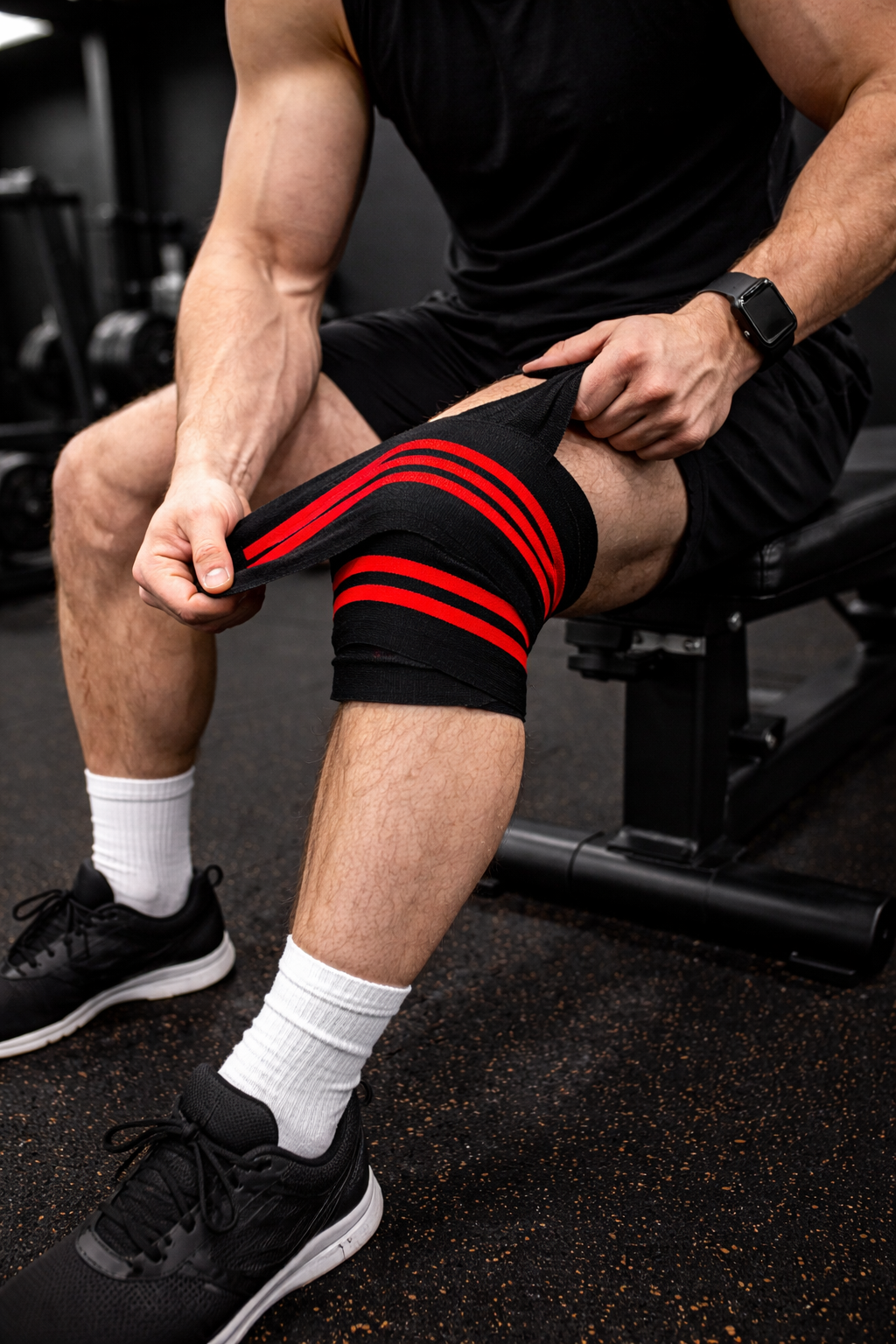 Revo Knee Wraps - 78" Heavy-Duty Elastic Weightlifting Knee Wraps