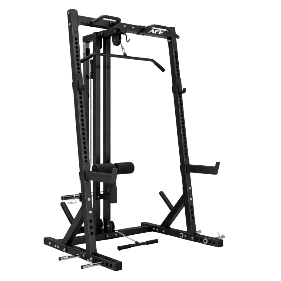 AFE Half Rack Pro Cable Attachment fitted to the AFE Half Rack Pro, showing the cable pulley system