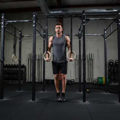 Crossfit gym rings in studio gym 
