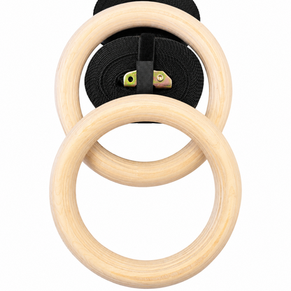 Wood Gym Rings commercial calisthenics
