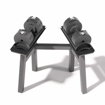 adjustable dumbbells 32kg rack