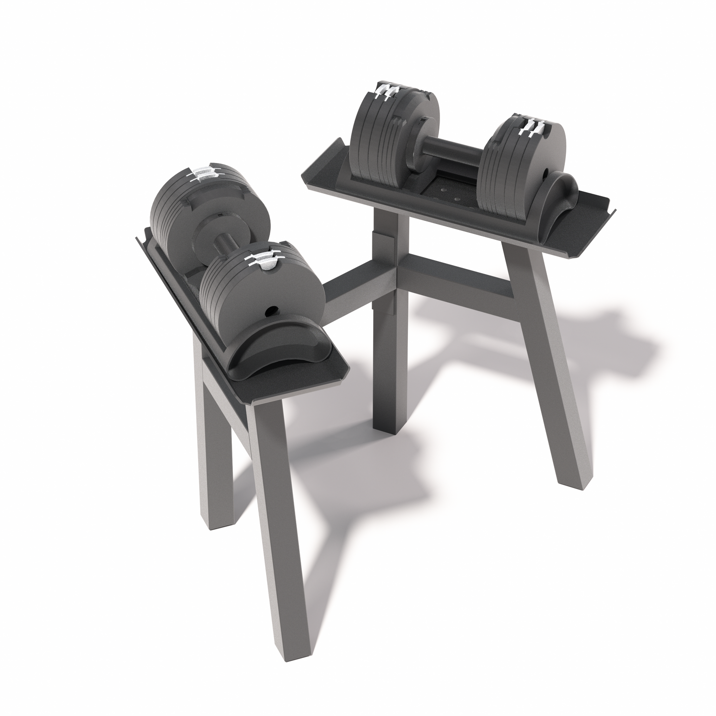 adjustable dumbbells 32kg rack