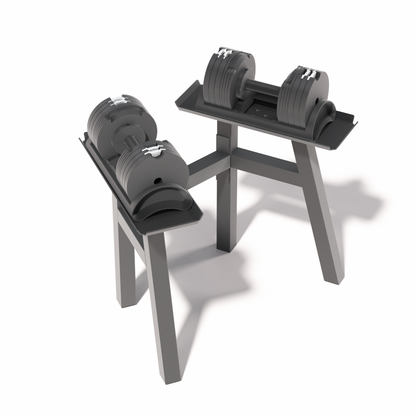 adjustable dumbbells 32kg rack