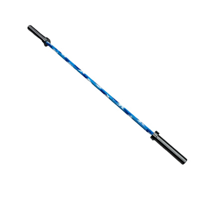 Gymking 8kg Junior Olympic Barbell in blue Arctic Camo