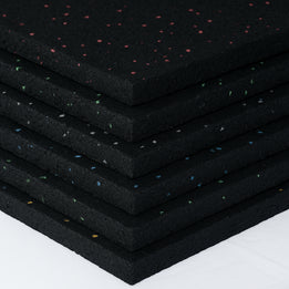 Rubber Gym Flooring 1m x 1m x 15mm (Fleck)
