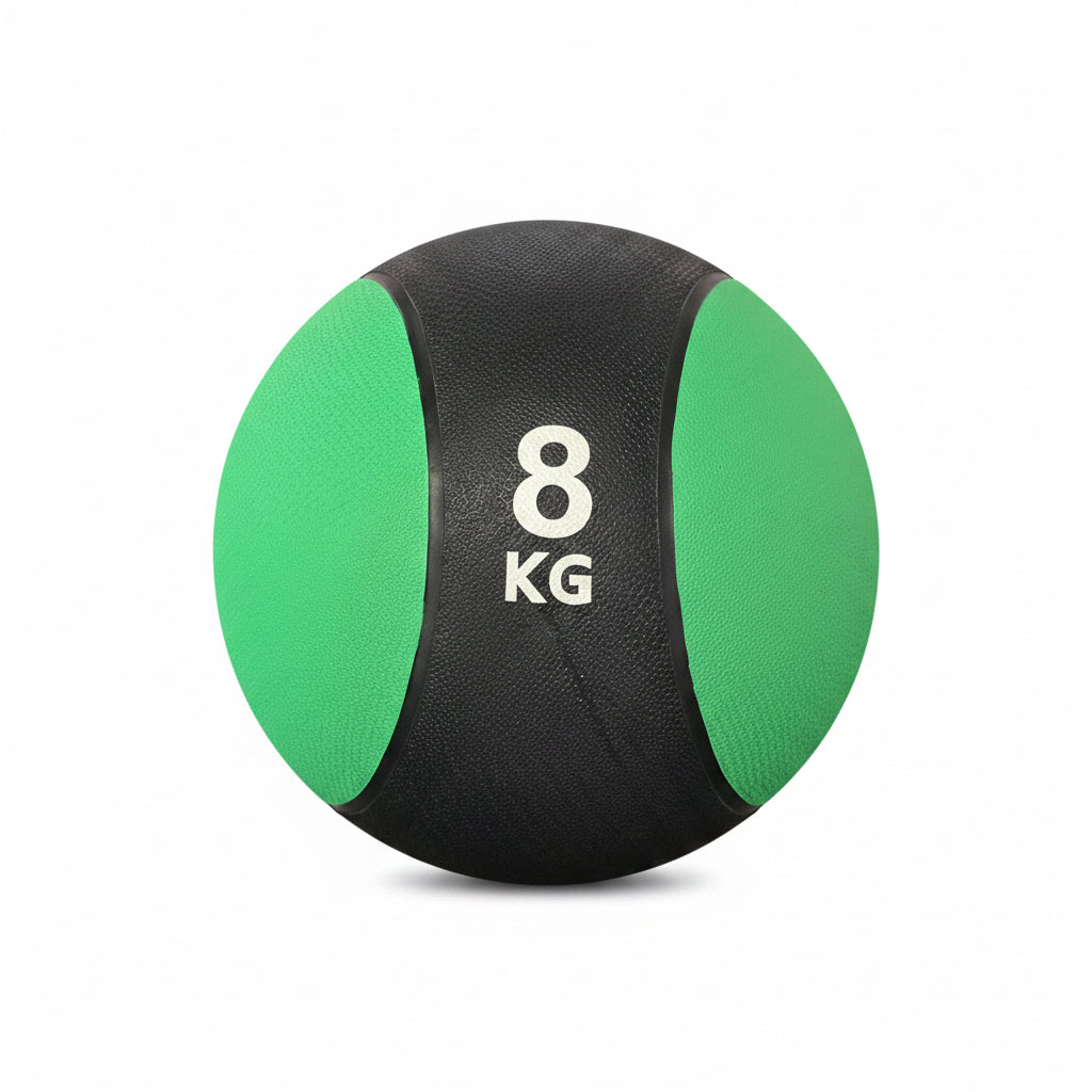 An 8 kg medicine ball 