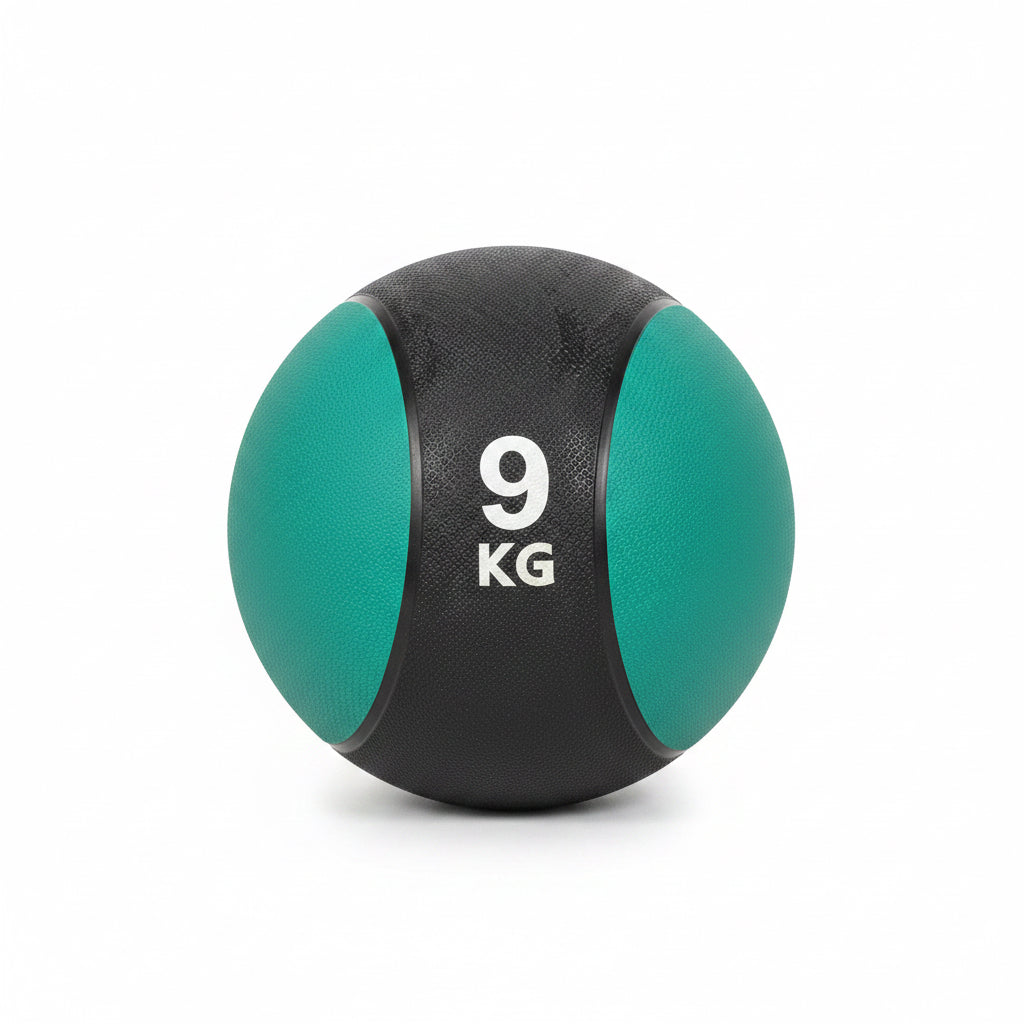 A 9 kg medicine ball 