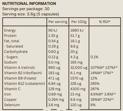 Body Templ Beef Liver Capsules | 150 capsules 