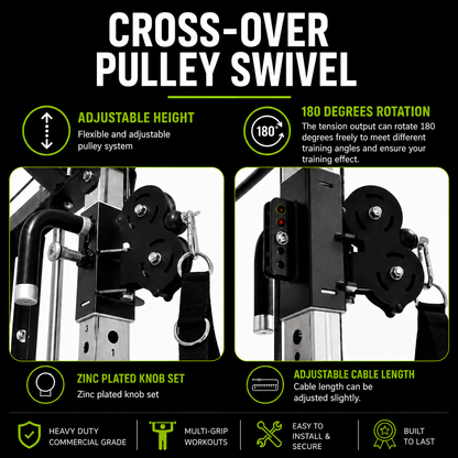 GymKing GK-6000 Commercial Multi Functional Trainer | Smith Machine & Functional Trainer