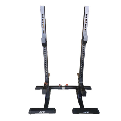 AFE Heavy Duty Adjustable Squat Stands with Dip Handle