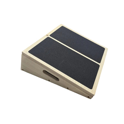Large adjustable wooden slant board 46 x 42cm with non-slip grip surface